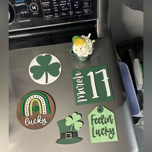 St. Patrick's Day Decor Set with Shamrock and Lucky Signs